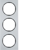 Рамка Berker 3Х алюміній/чорний, R. 3 (10132284)