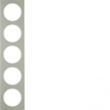 Рамка Berker 5Х нержавіюча сталь/підлога.білизна, R. 3 (10152214)