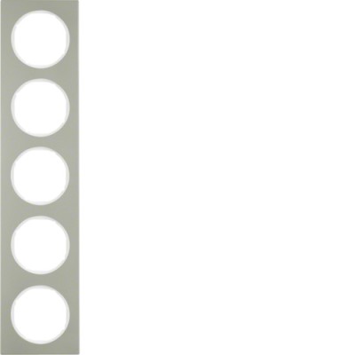 Рамка Berker 5Х нержавіюча сталь/підлога.білизна, R. 3 (10152214)