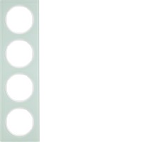 Рамка Berker 4Х стекло/пол.белизна, R.3 (10142209)
