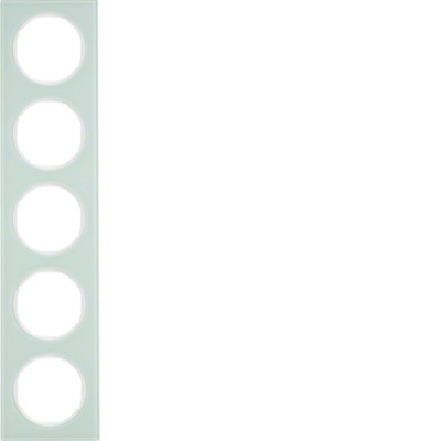 Рамка Berker 5Х скло/підлога.білизна, R. 3 (10152209)