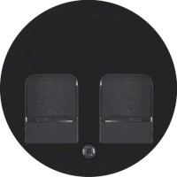 Накладка Berker для супортів під два модуля RJ12/RJ45, чорна, R. x (11812045)