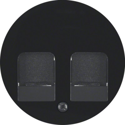 Накладка Berker для супортів під два модуля RJ12/RJ45, чорна, R. x (11812045)