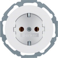 Розетка Berker с з/к, 16А/250В, пол.белизна, R.Classic (47452089)