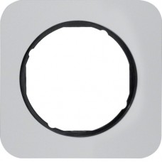 Рамка Berker 1Х алюміній/чорний, R. 1 (10112184)