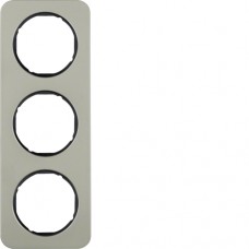 Рамка Berker 3Х нержавіюча сталь/чорний, R. 1 (10132104)