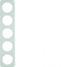 Рамка Berker 5Х скло/підлога.білизна, R. 1 (10152109)