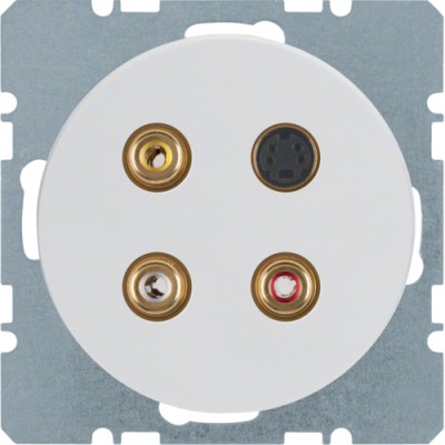 Мультимедійна розетка Berker: тюльпан/S-відео, підлогу.білизна, R. x (3315322089)