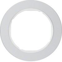 Рамка Berker 1Х алюминий/пол.белизна, R.Classic (10112074)