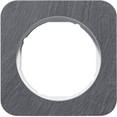 Рамка Berker 1х антрацит / пол. белизна, сланец, R.1 (10112389)