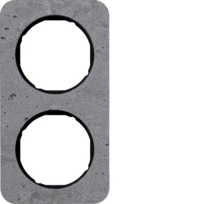 Рамка Berker 2Х сірий/чорний, бетон, R. 1 (10122374)