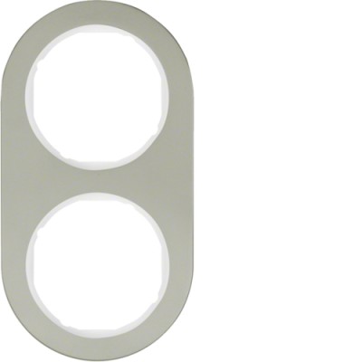 Рамка Berker 2Х нержавіюча сталь/підлога.білизна, R. Classic (10122014)