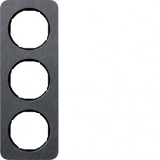 Рамка Berker 3Х антрацит/черный, сланець, R.1 (10132384)