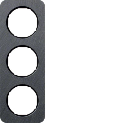 Рамка Berker 3Х антрацит/черный, сланець, R.1 (10132384)
