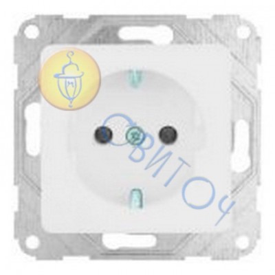 12000502 Розетка з з/к біла OPTIMA, 16А/230В 