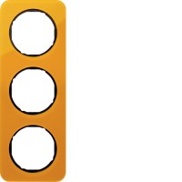 Рамка Berker 3Х помаранчевий прозорий/чорний, акрил, R. 1 (10132334)