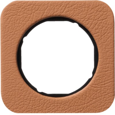 Рамка Berker 1Х коричневый/черный, кожа, R.1 (10112364)