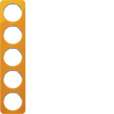 Рамка Berker 5Х помаранчевий прозорий/підлога.білизна, акрил, R. 1 (10152339)