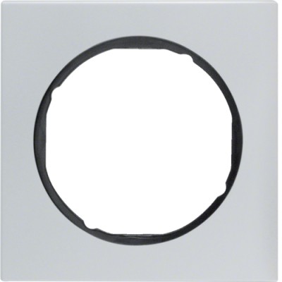 Рамка Berker 1Х алюміній/чорний, R. 3 (10112284)