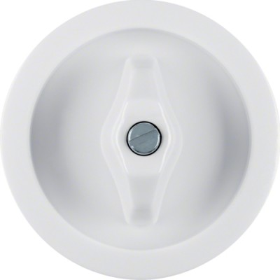 Центр.панель Berker выключателя с ручкой. пластик. пол. белизна. 1930/GLASSERIE (1647)