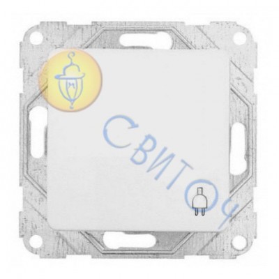 12001302 Розетка з з/к з кришкою біла OPTIMA, 16А/230В 