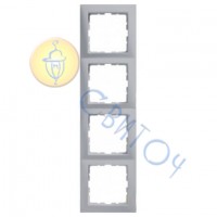 Рамка Berker 4-кратная алюминий S.1 (5310148984)