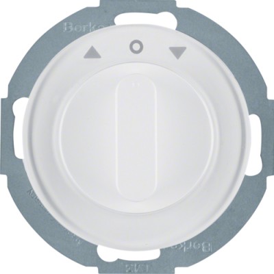 Переключатель Berker 2-пол. поворотный для жалюзи, 10А/230В, пол.белизна, R.Classic (38122089)