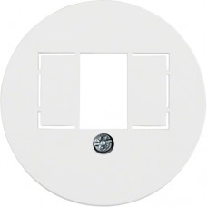 Накладка Berker для розеток для громкоговорителей, USB-розеток, пол.белизна, 1930/GLASSERIE (1040)
