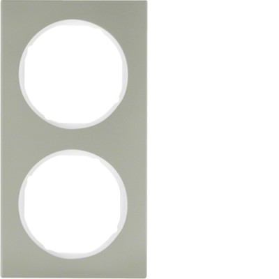 Рамка Berker 2Х нержавіюча сталь/підлога.білизна, R. 3 (10122214)