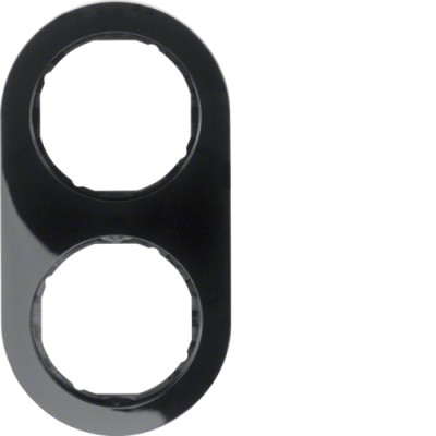 Рамка Berker 2Х пластик/чорна, R. Classic (10122045)