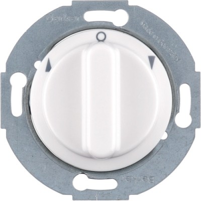 Вимикач Berker поворотного для жалюзі, 1-пол., стать.білизна, 10А/250В 1930/GLASSERIE (3811)