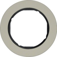 Рамка Berker 1Х нержавіюча сталь/чорний, R. Classic (10112004)