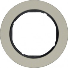 Рамка Berker 1Х нержавіюча сталь/чорний, R. Classic (10112004)