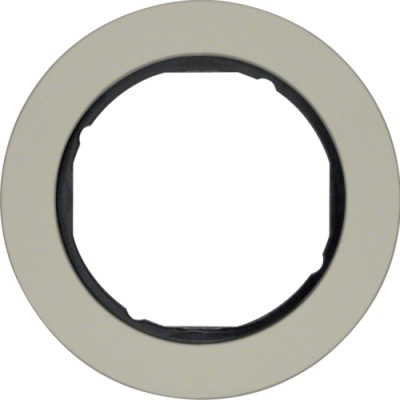 Рамка Berker 1Х нержавіюча сталь/чорний, R. Classic (10112004)