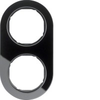 Рамка Berker 2Х стекло/черный, R.Classic (10122016)