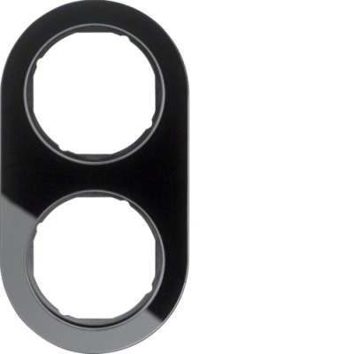 Рамка Berker 2Х скло/чорний, R. Classic (10122016)