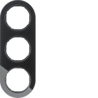 Рамка Berker 3Х скло/чорний, R. Classic (10132016)