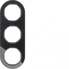 Рамка Berker 3Х стекло/черный, R.Classic (10132016)