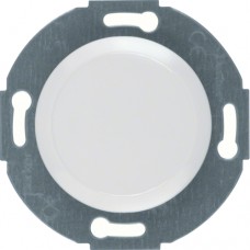 Заглушка Berker с центр.панелью без цоколя, пол.белизна, 1930/GLASSERIE (100920)