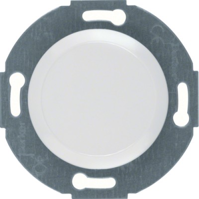 Заглушка Berker с центр.панелью без цоколя, пол.белизна, 1930/GLASSERIE (100920)