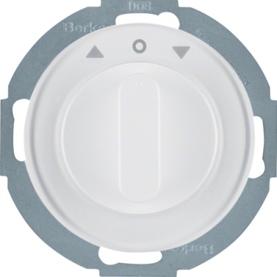 Переключатель Berker 1-пол. поворотный для жалюзи, 10А/230В, пол.белизна, R.Classic (38112089)