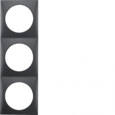 Рамка Berker 3Х антрацит матовая, INTEGRO (918192515)