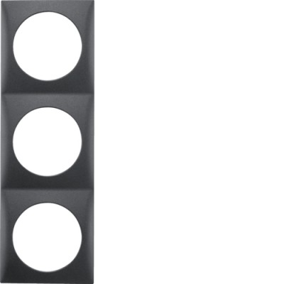 Рамка Berker 3Х антрацит матовая, INTEGRO (918192515)