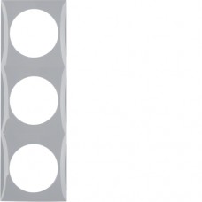 Рамка Berker 3Х серая, INTEGRO (918192507)