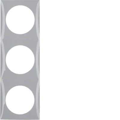 Рамка Berker 3Х серая, INTEGRO (918192507)