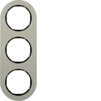 Рамка Berker 3Х алюминий/черный, R.Classic (10132084)