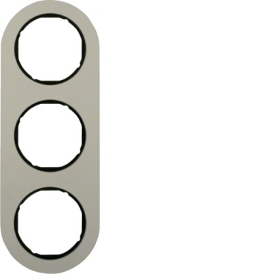 Рамка Berker 3Х алюминий/черный, R.Classic (10132084)