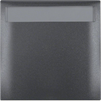 Рамка Berker 1Х з кришкою з полем д/надпису, антрацит матова, INTEGRO (919882505)