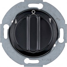 Вимикач Berker поворотного для жалюзі, 1-пол., чорний, 10А/250В 1930/GLASSERIE (381101)