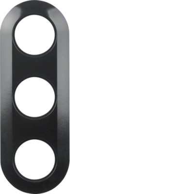 Рамка Berker 3Х черная, 1930 (138131)